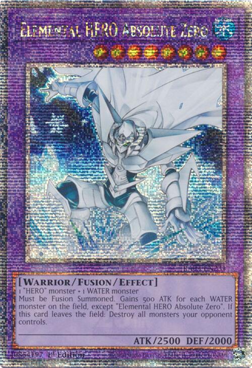 Elemental HERO Absolute Zero (Quarter Century Secret Rare) [RA03-EN231] Quarter Century Secret Rare | Gam3 Escape