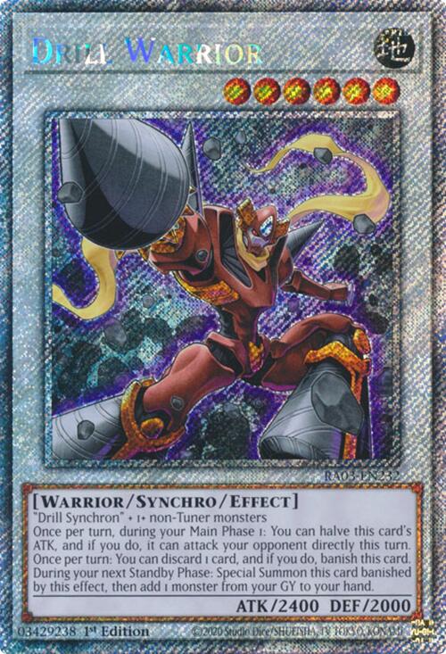 Drill Warrior (Platinum Secret Rare) [RA03-EN232] Platinum Secret Rare | Gam3 Escape