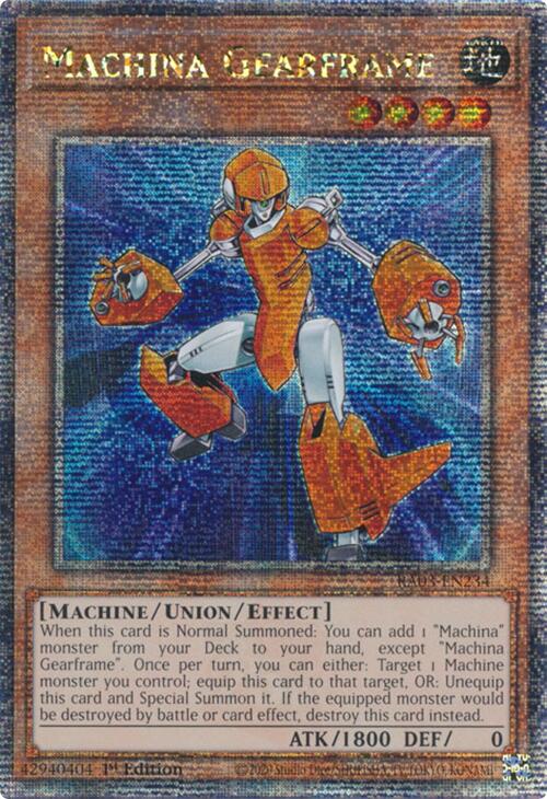 Machina Gearframe (Quarter Century Secret Rare) [RA03-EN234] Quarter Century Secret Rare | Gam3 Escape