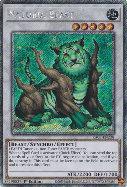 Naturia Beast (Platinum Secret Rare) [RA03-EN238] Platinum Secret Rare | Gam3 Escape