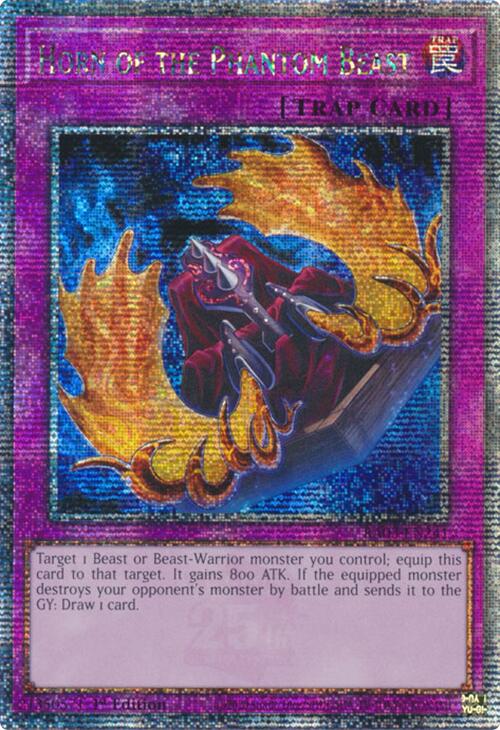 Horn of the Phantom Beast (Quarter Century Secret Rare) [RA03-EN241] Quarter Century Secret Rare | Gam3 Escape