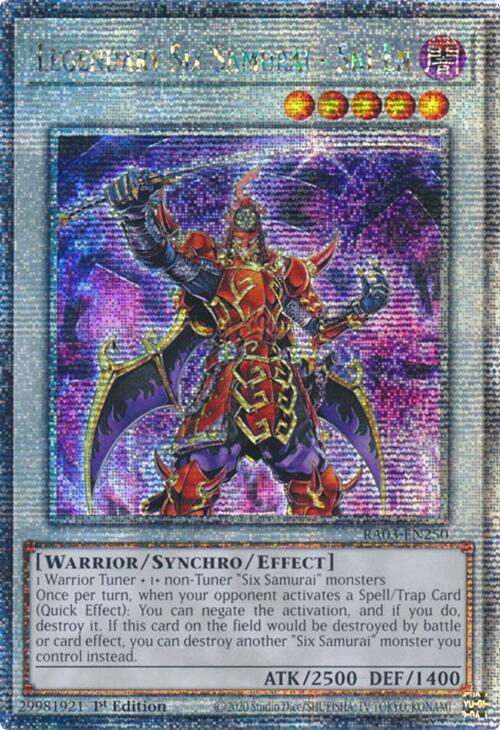 Legendary Six Samurai - Shi En (Quarter Century Secret Rare) [RA03-EN250] Quarter Century Secret Rare | Gam3 Escape