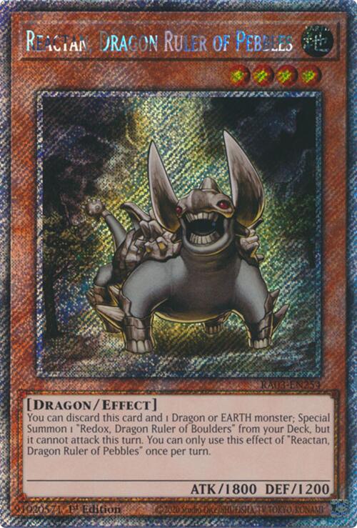 Reactan, Dragon Ruler of Pebbles (Platinum Secret Rare) [RA03-EN254] Platinum Secret Rare | Gam3 Escape