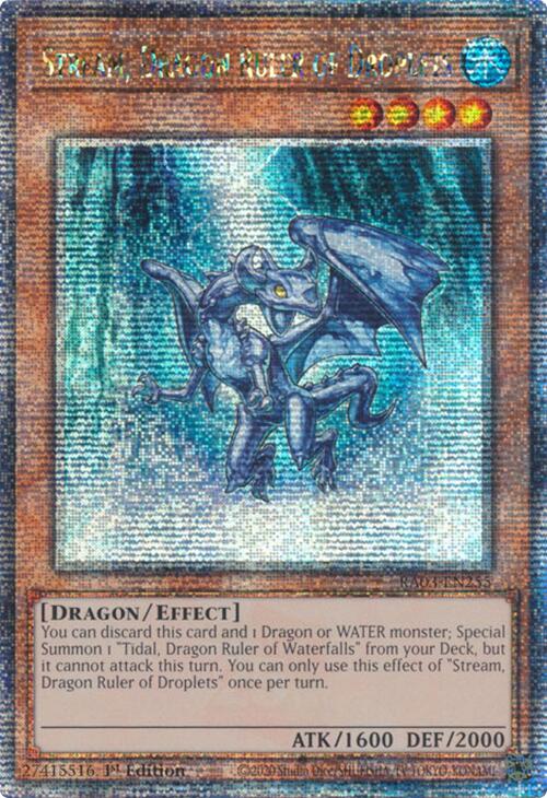 Stream, Dragon Ruler of Droplets (Quarter Century Secret Rare) [RA03-EN255] Quarter Century Secret Rare | Gam3 Escape