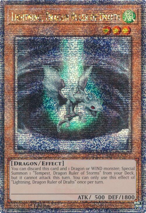 Lightning, Dragon Ruler of Drafts (Quarter Century Secret Rare) [RA03-EN257] Quarter Century Secret Rare | Gam3 Escape