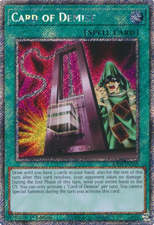 Card of Demise (Platinum Secret Rare) [RA03-EN265] Platinum Secret Rare | Gam3 Escape