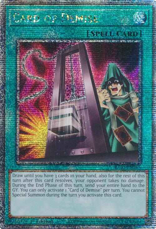 Card of Demise (Quarter Century Secret Rare) [RA03-EN265] Quarter Century Secret Rare | Gam3 Escape