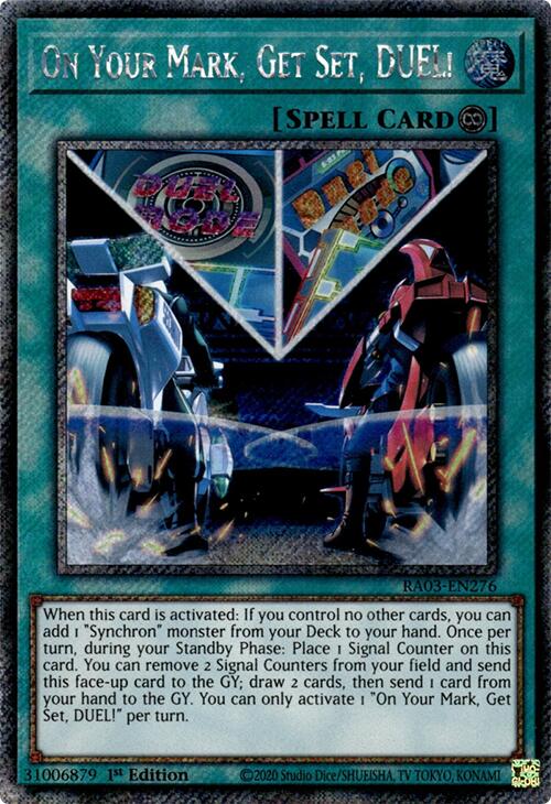 On Your Mark, Get Set, DUEL! (Platinum Secret Rare) [RA03-EN276] Platinum Secret Rare | Gam3 Escape