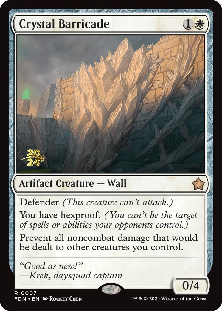 Crystal Barricade [Foundations Prerelease Promos] | Gam3 Escape