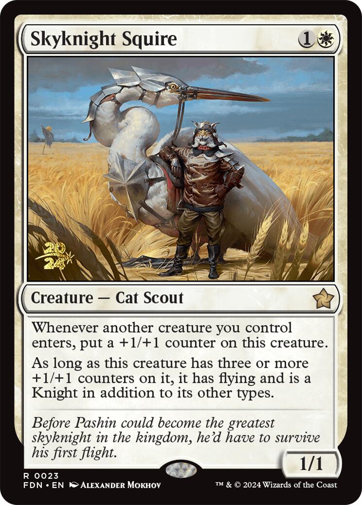 Skyknight Squire [Foundations Prerelease Promos] | Gam3 Escape