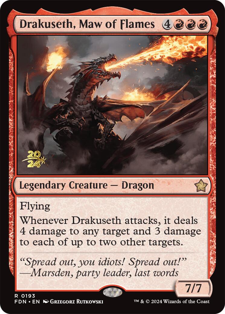 Drakuseth, Maw of Flames [Foundations Prerelease Promos] | Gam3 Escape