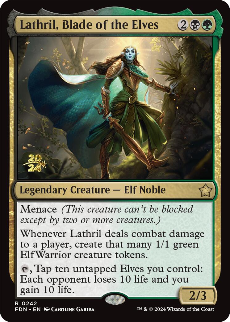 Lathril, Blade of the Elves [Foundations Prerelease Promos] | Gam3 Escape