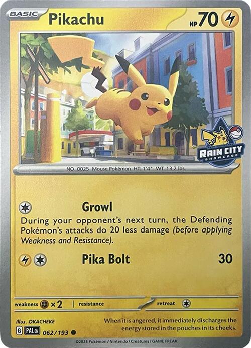 Pikachu (062/193) (Rain City Showcase) [Miscellaneous Cards] | Gam3 Escape