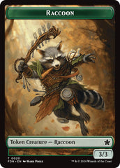 Elf Warrior // Raccoon Doubled-Sided Token [Foundations Tokens] | Gam3 Escape