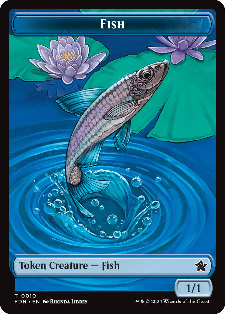 Faerie // Fish Doubled-Sided Token [Foundations Tokens] | Gam3 Escape