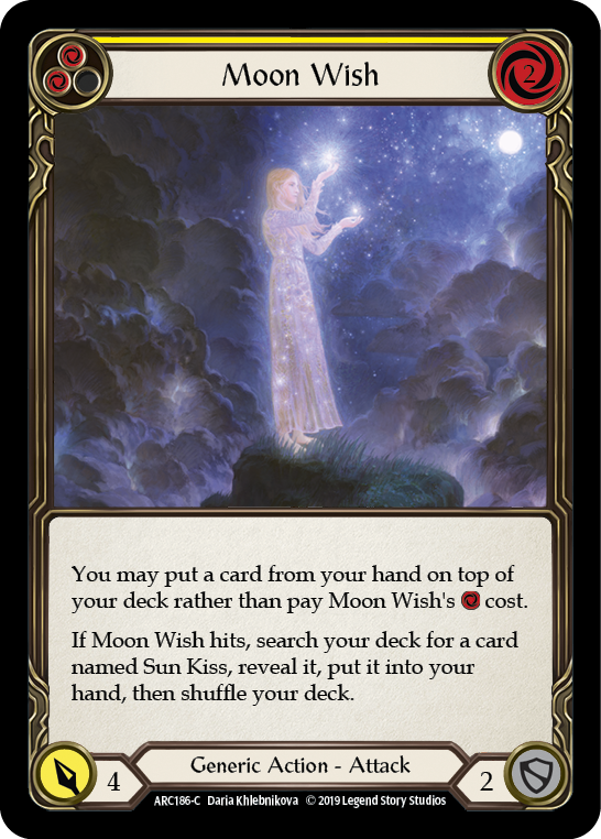 Moon Wish (Yellow) [ARC186-C] (Arcane Rising)  1st Edition Rainbow Foil | Gam3 Escape