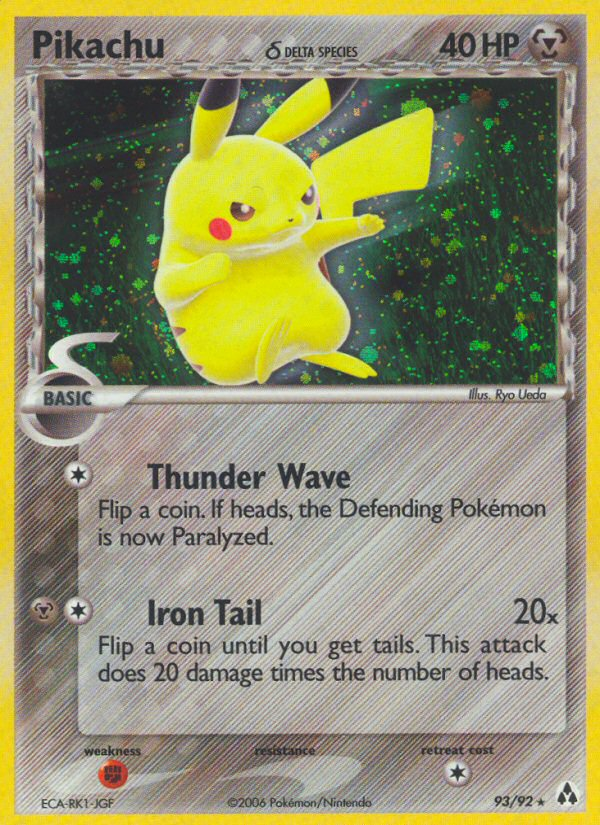 Pikachu (93/92) (Delta Species) [EX: Legend Maker] | Gam3 Escape