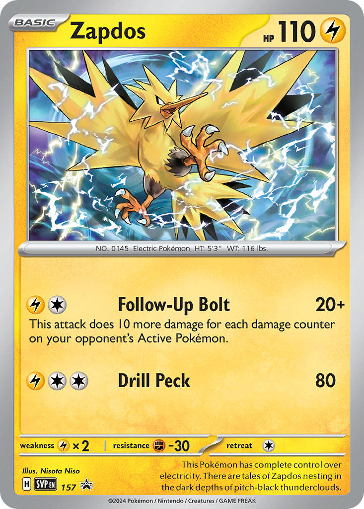 Zapdos (157) [Scarlet & Violet: Black Star Promos] | Gam3 Escape