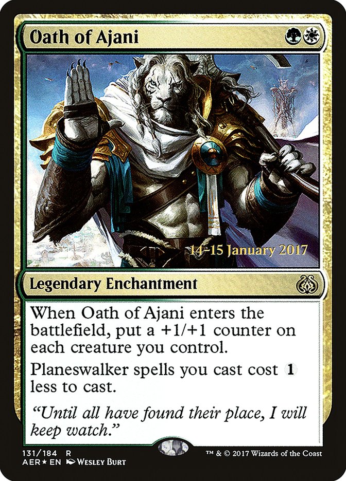 Oath of Ajani [Aether Revolt Prerelease Promos] | Gam3 Escape