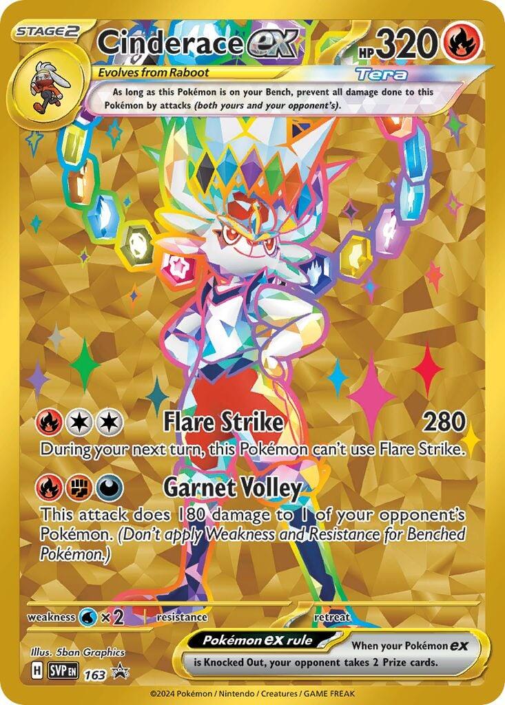 Cinderace ex (163) [Scarlet & Violet: Black Star Promos] | Gam3 Escape