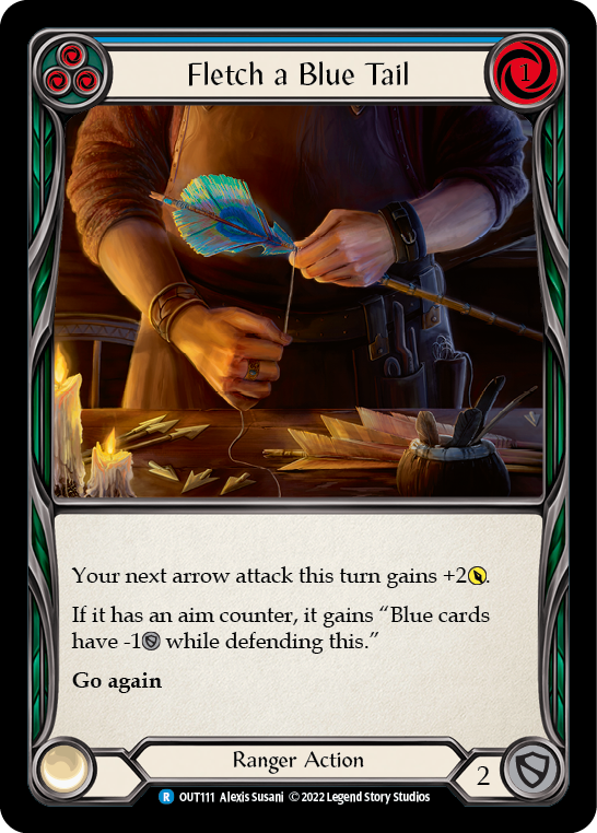 Fletch a Blue Tail (Blue) [OUT111] (Outsiders)  Rainbow Foil | Gam3 Escape
