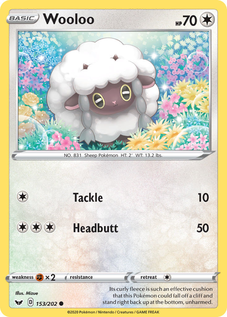Wooloo (153/202) [Sword & Shield: Base Set] | Gam3 Escape