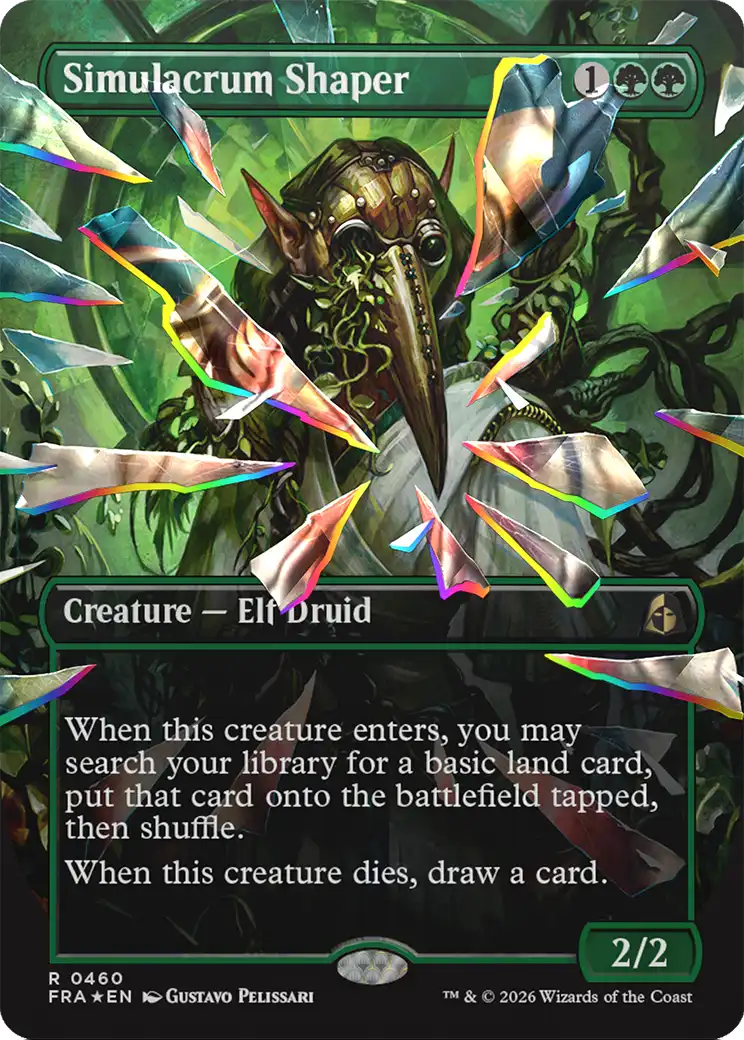 Simulacrum Shaper (Borderless) (Facet Foil) [Reality Fracture] | Gam3 Escape