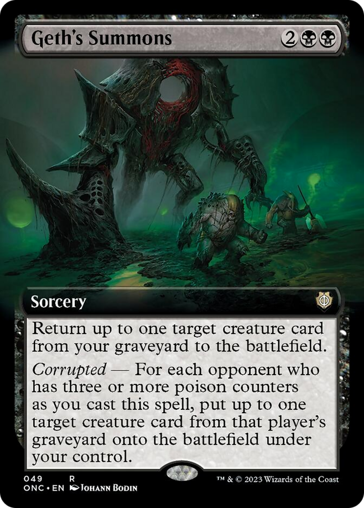 Geth's Summons (Extended Art) [Phyrexia: All Will Be One Commander] | Gam3 Escape