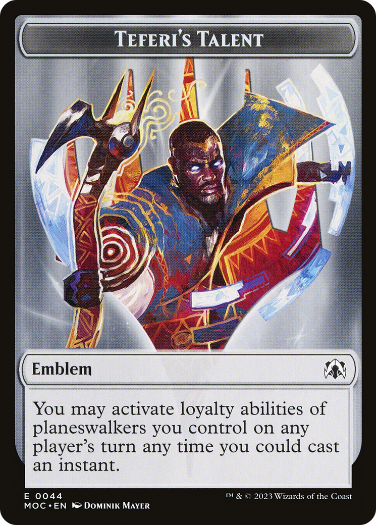 Elemental (02) // Teferi's Talent Emblem Double-Sided Token [March of the Machine Commander Tokens] | Gam3 Escape