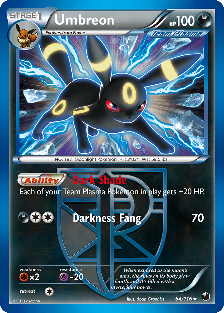 Umbreon (64/116) [Black & White: Plasma Freeze] | Gam3 Escape