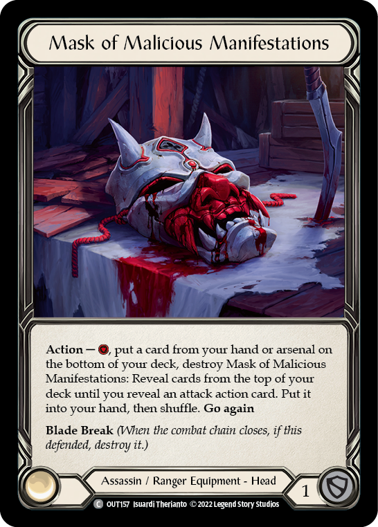 Mask of Malicious Manifestations [OUT157] (Outsiders)  Cold Foil | Gam3 Escape