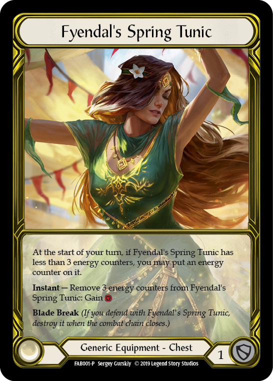 Fyendal's Spring Tunic [FAB001-P] (Promo)  1st Edition Cold Foil - Golden | Gam3 Escape