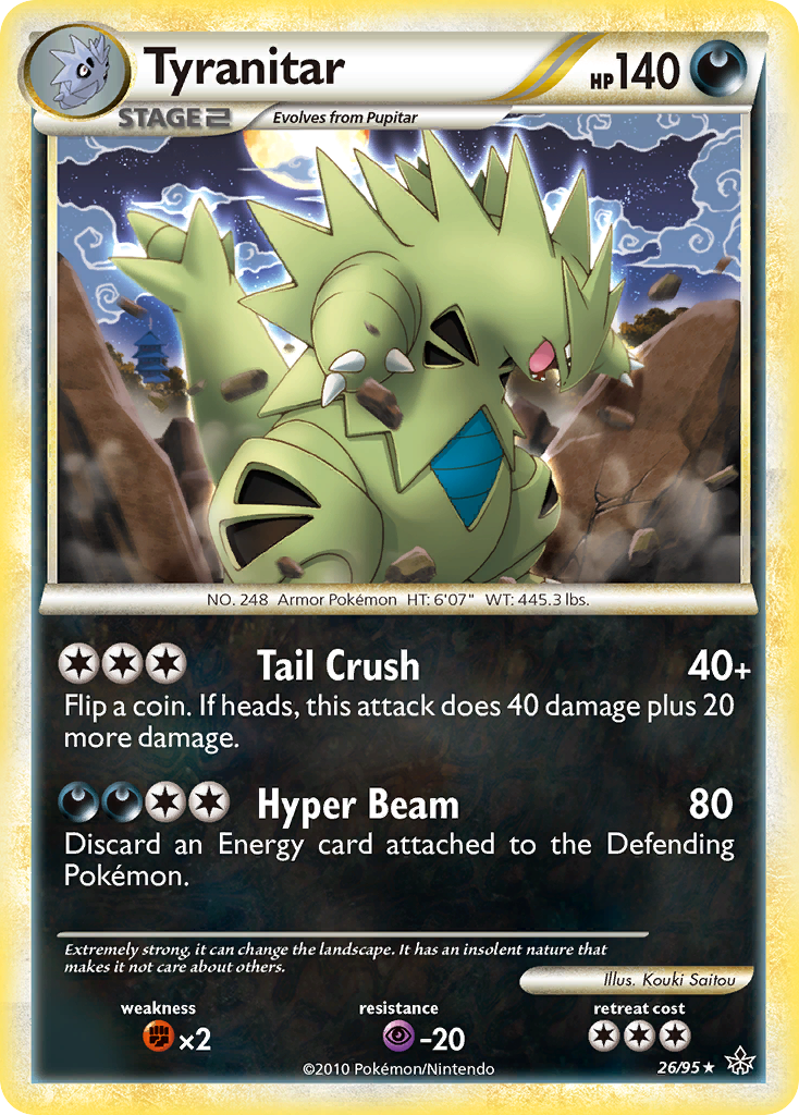 Tyranitar (26/95) [HeartGold & SoulSilver: Unleashed] | Gam3 Escape