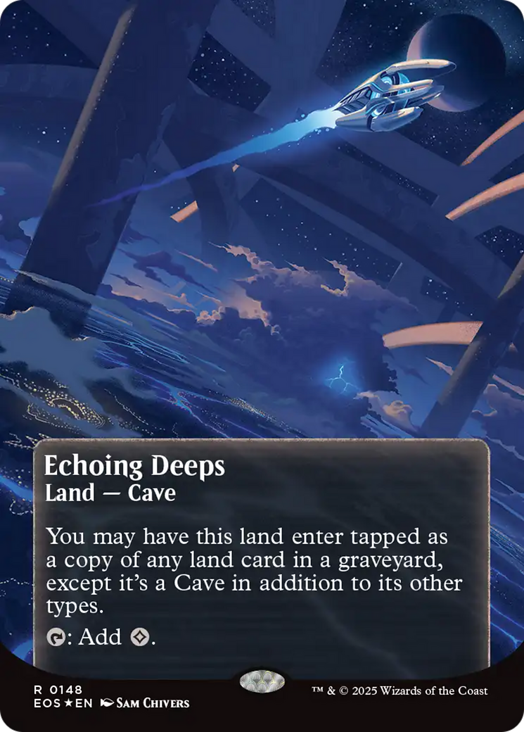 Echoing Deeps (0148) (Borderless) (Galaxy Foil) [Edge of Eternities: Stellar Sights] | Gam3 Escape