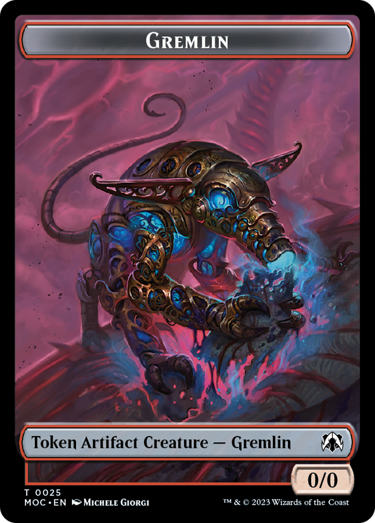 Treasure // Gremlin Double-Sided Token [March of the Machine Commander Tokens] | Gam3 Escape