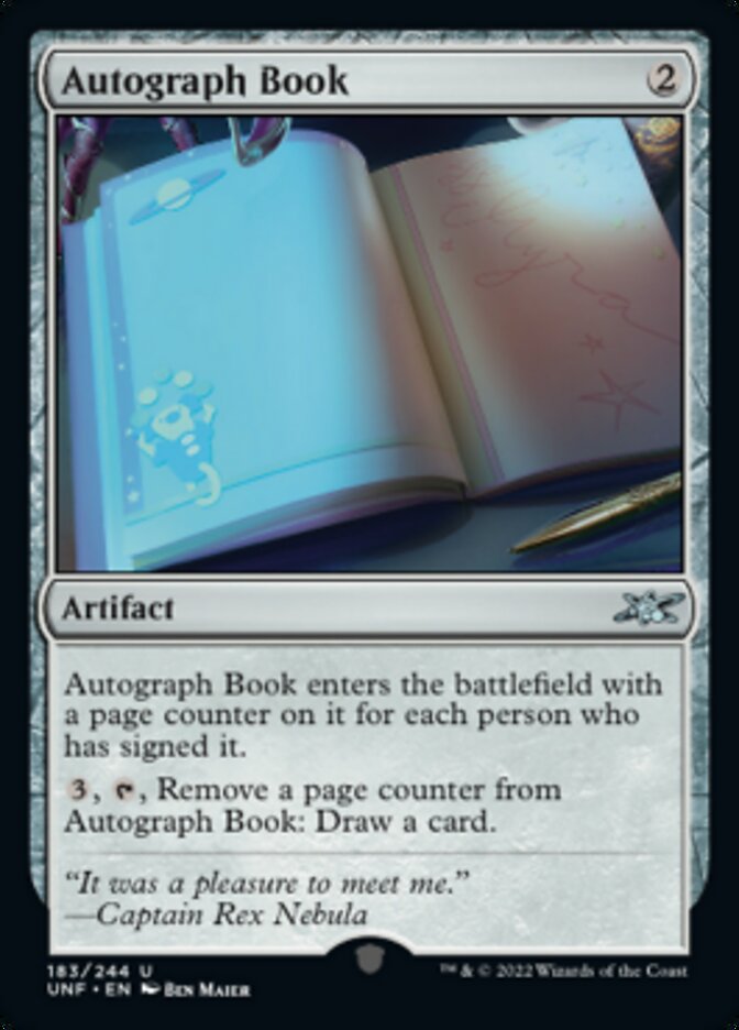 Autograph Book [Unfinity] | Gam3 Escape