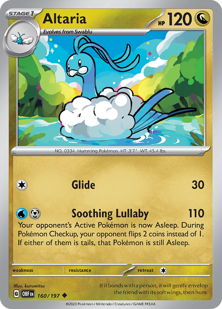 Altaria (160/197) [Scarlet & Violet: Obsidian Flames] | Gam3 Escape