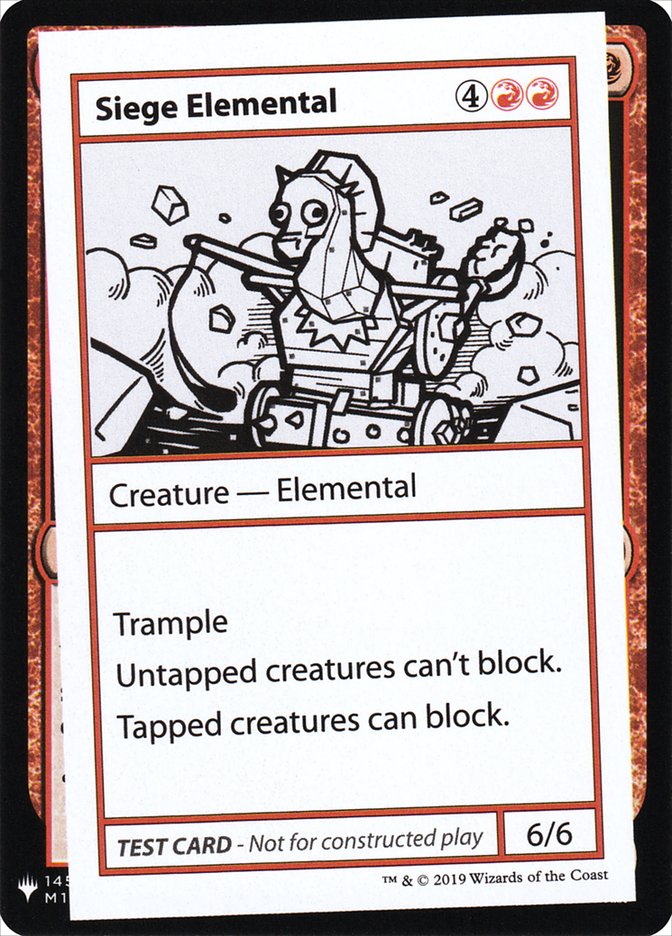 Siege Elemental [Mystery Booster Playtest Cards] | Gam3 Escape