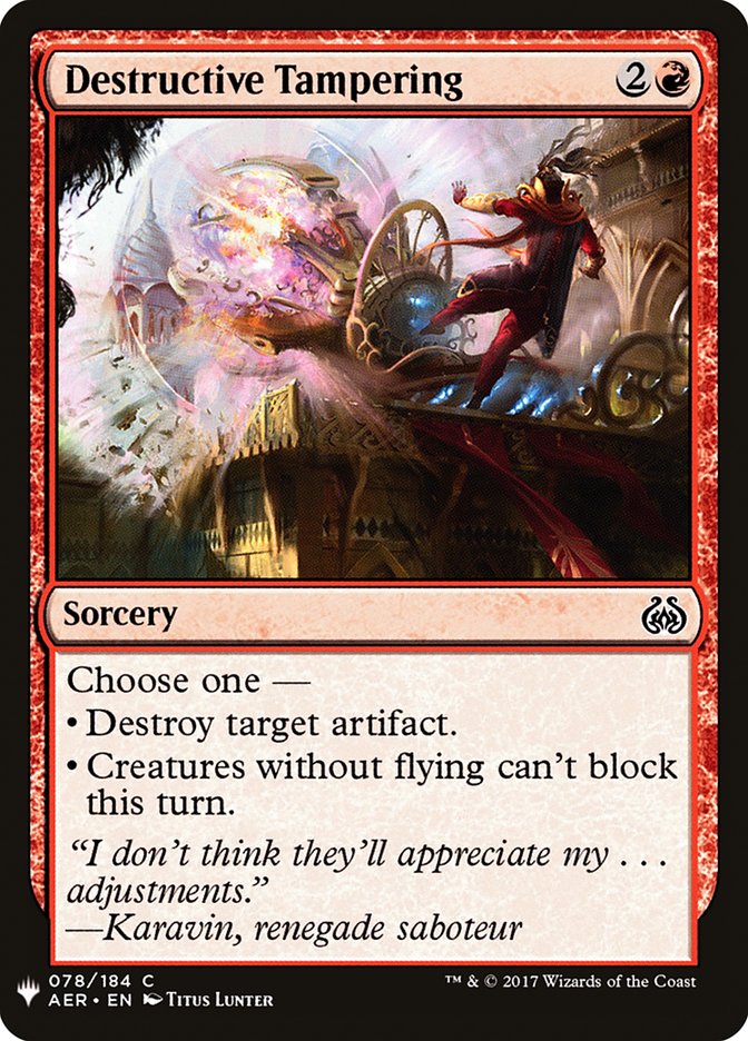 Destructive Tampering [Mystery Booster] | Gam3 Escape