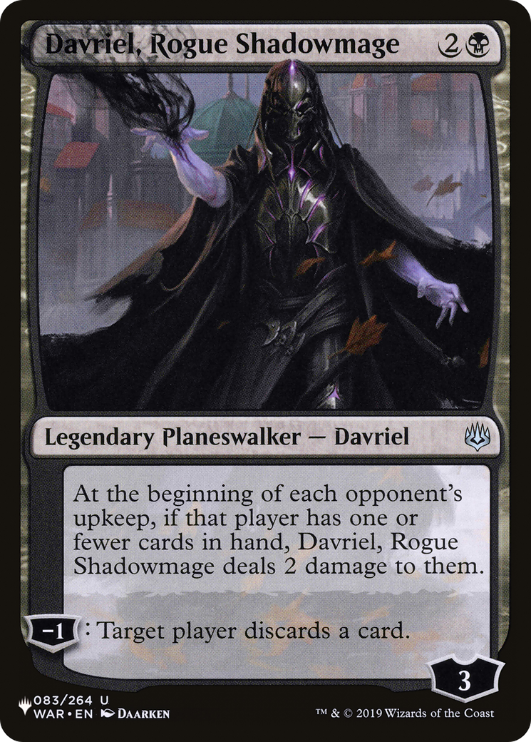 Davriel, Rogue Shadowmage [The List Reprints] | Gam3 Escape