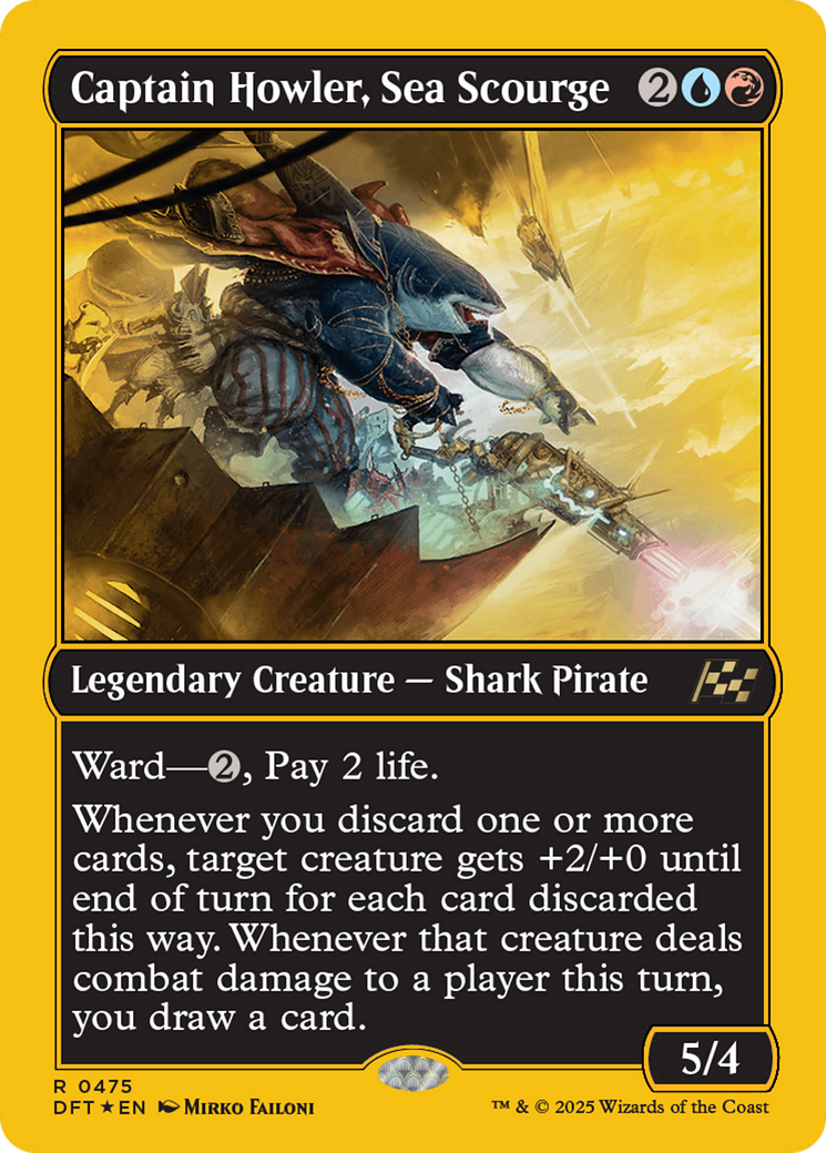 Captain Howler, Sea Scourge (First-Place Foil) [Aetherdrift] | Gam3 Escape