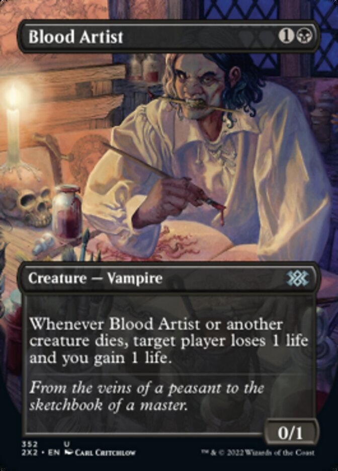 Blood Artist (Borderless Alternate Art) [Double Masters 2022] | Gam3 Escape