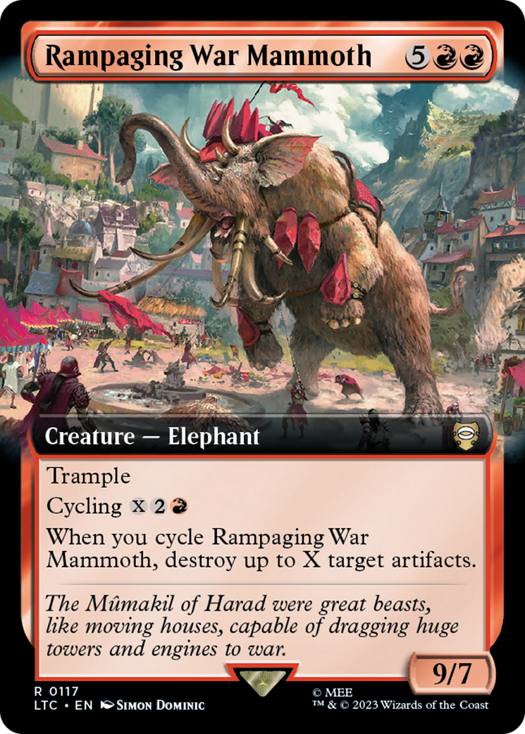 Rampaging War Mammoth (Extended Art) [The Lord of the Rings: Tales of Middle-Earth Commander] | Gam3 Escape