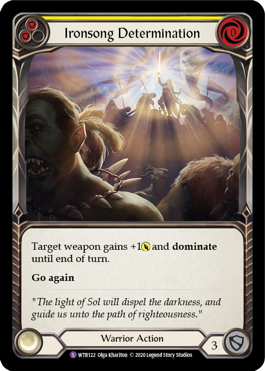 Ironsong Determination [U-WTR122] (Welcome to Rathe Unlimited)  Unlimited Rainbow Foil | Gam3 Escape