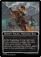 Bounty: Eriana, Wrecking Ball // Bounty Rules Double-Sided Token [Outlaws of Thunder Junction Commander Tokens] | Gam3 Escape