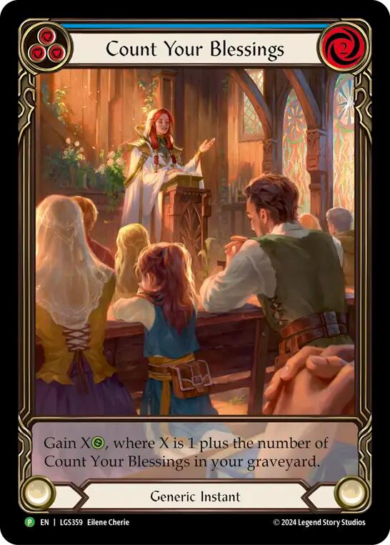 Count Your Blessings (Blue) (Rainbow Foil) [LGS359] (Promo)  Rainbow Foil | Gam3 Escape