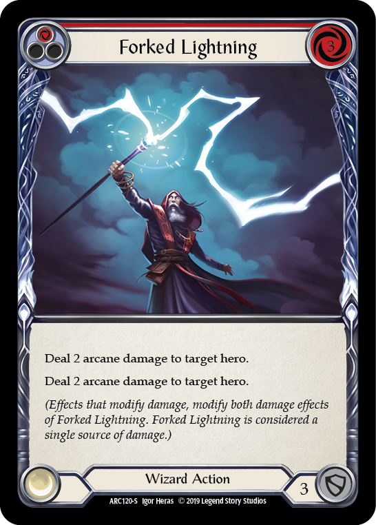 Forked Lightning [ARC120-S] (Arcane Rising)  1st Edition Normal | Gam3 Escape