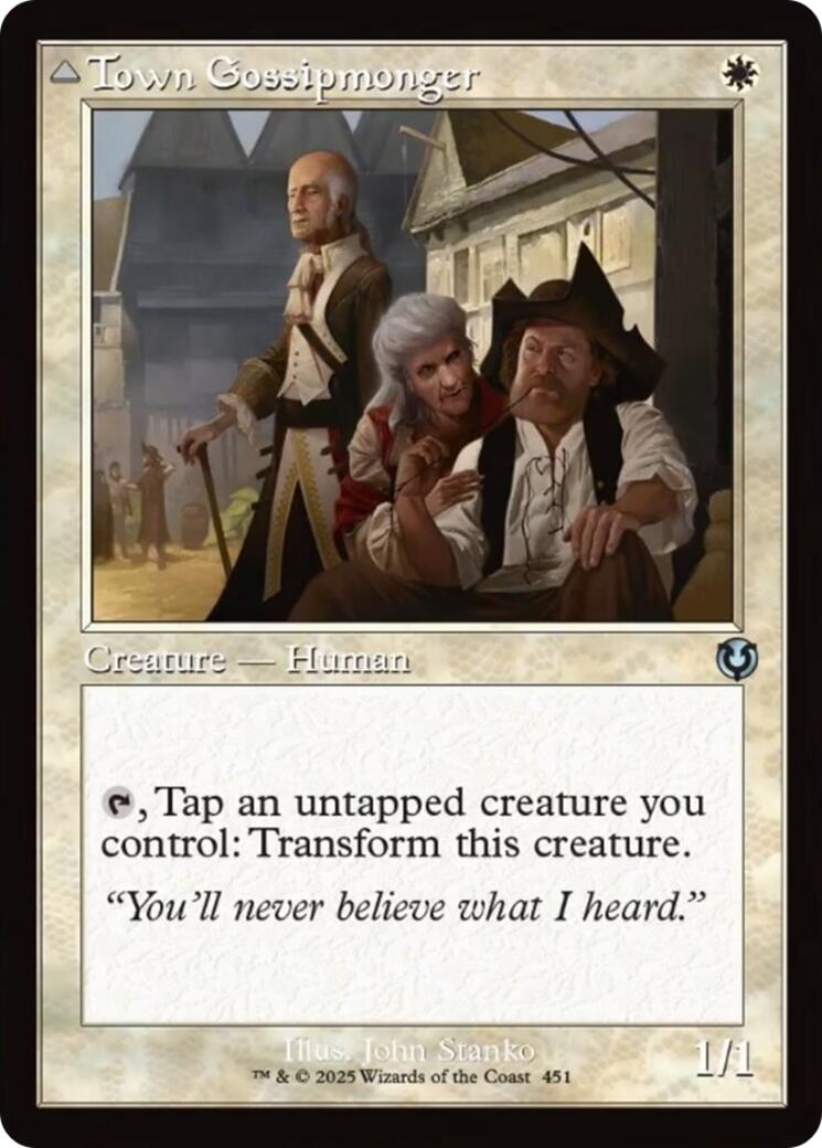 Town Gossipmonger // Incited Rabble (Retro Frame) [Innistrad Remastered] | Gam3 Escape