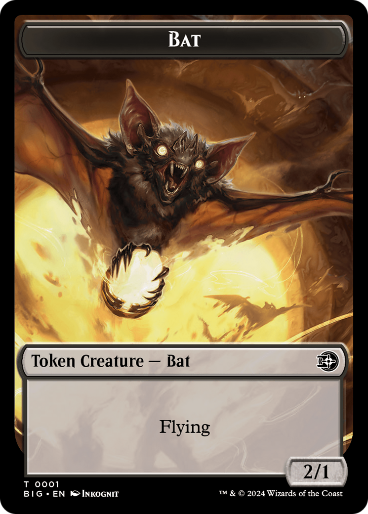 Mercenary // Bat Double-Sided Token [Outlaws of Thunder Junction Tokens] | Gam3 Escape