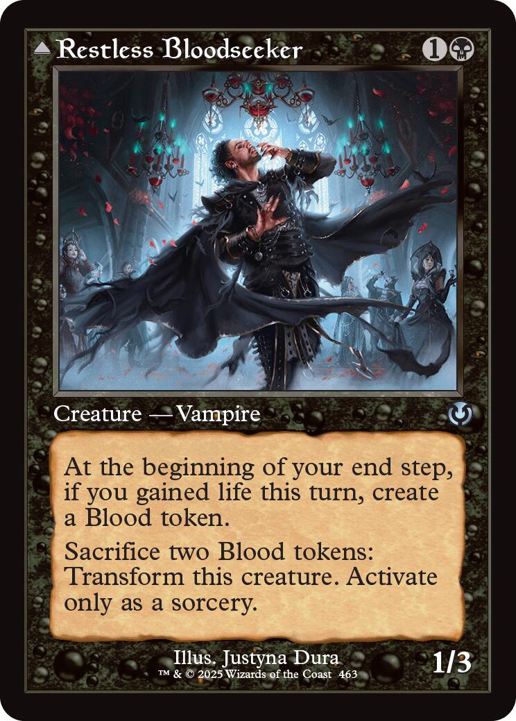 Restless Bloodseeker // Bloodsoaked Reveler (Retro Frame) [Innistrad Remastered] | Gam3 Escape